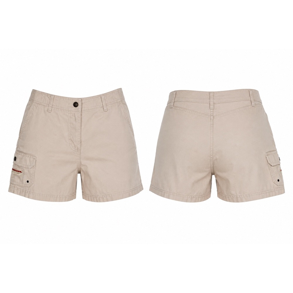 VTG 90s Lauren Ralph Lauren Khaki Cotton Utility Shorts Gorpcore Granola Sz 8 - Picture 4 of 13
